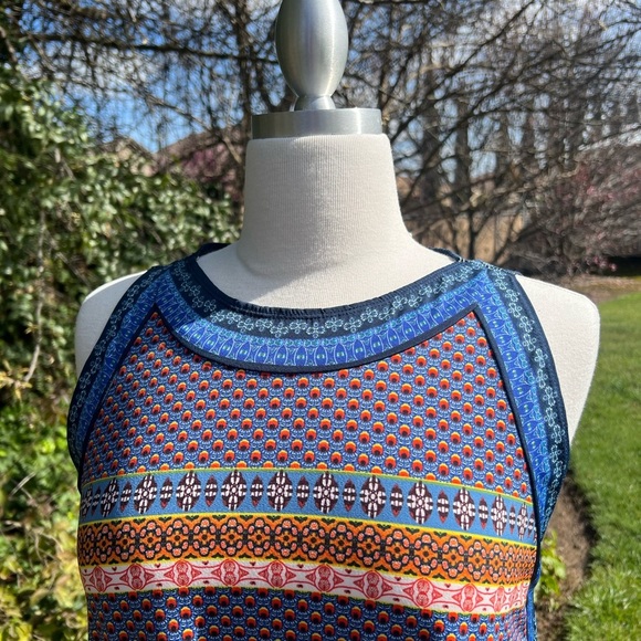 Max Studio  Blue and Orange Halter Sundress - Picture 1 of 6